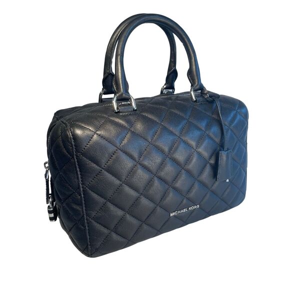 B1 MICHAEL KORS Handbag Lamb Leather RUNWAY SAMPLE Black - Picture 2 of 8